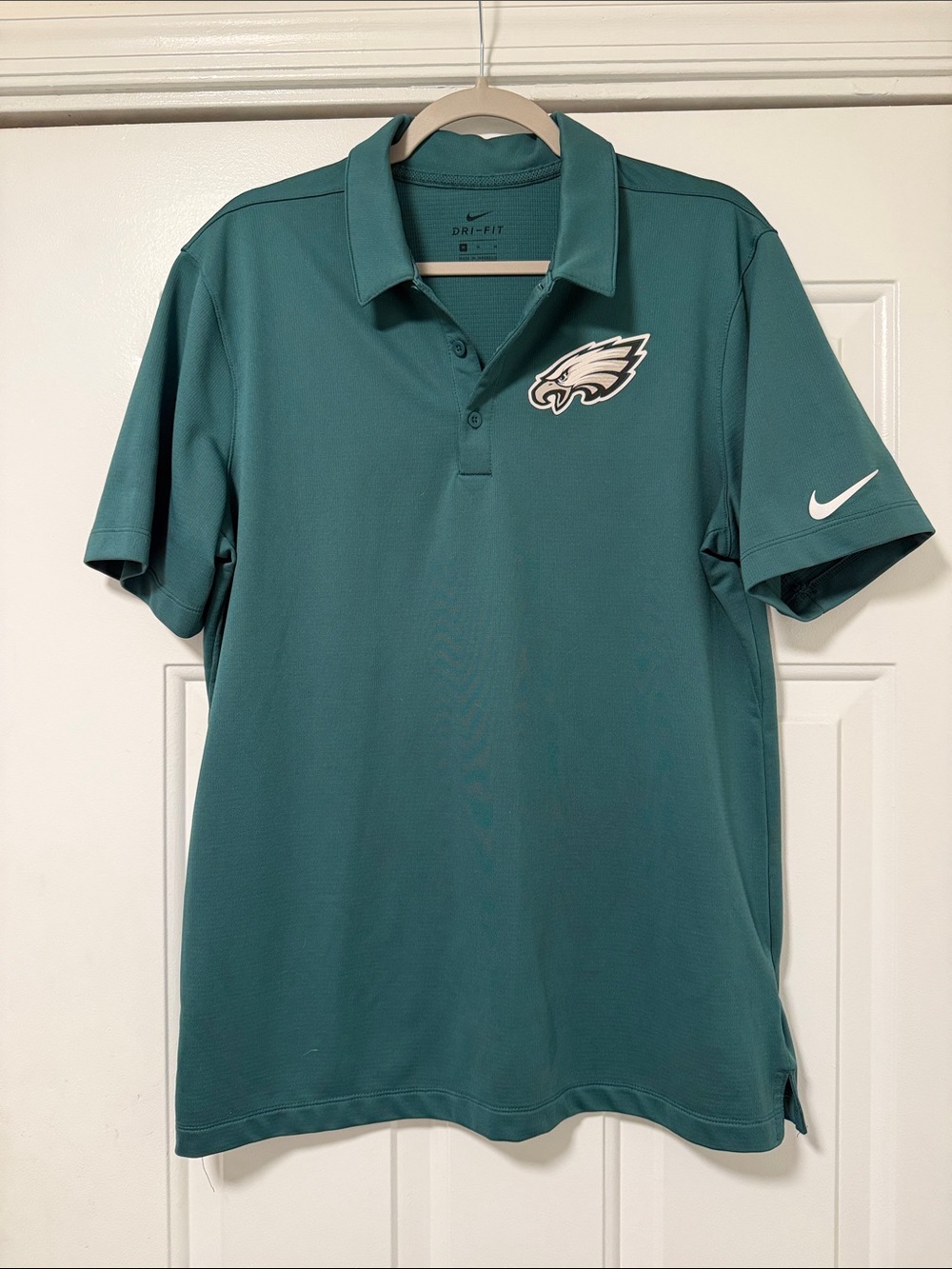 Nike men’s Philadelphia Eagles midnight green golf polo size medium